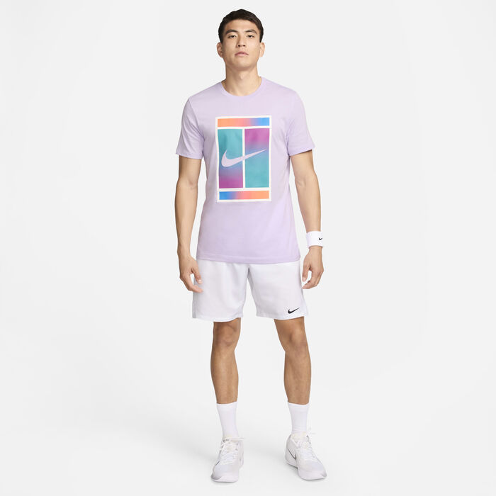 Nike Men's Court Dri-FIT Tennis T-Shirt Pink image number 3