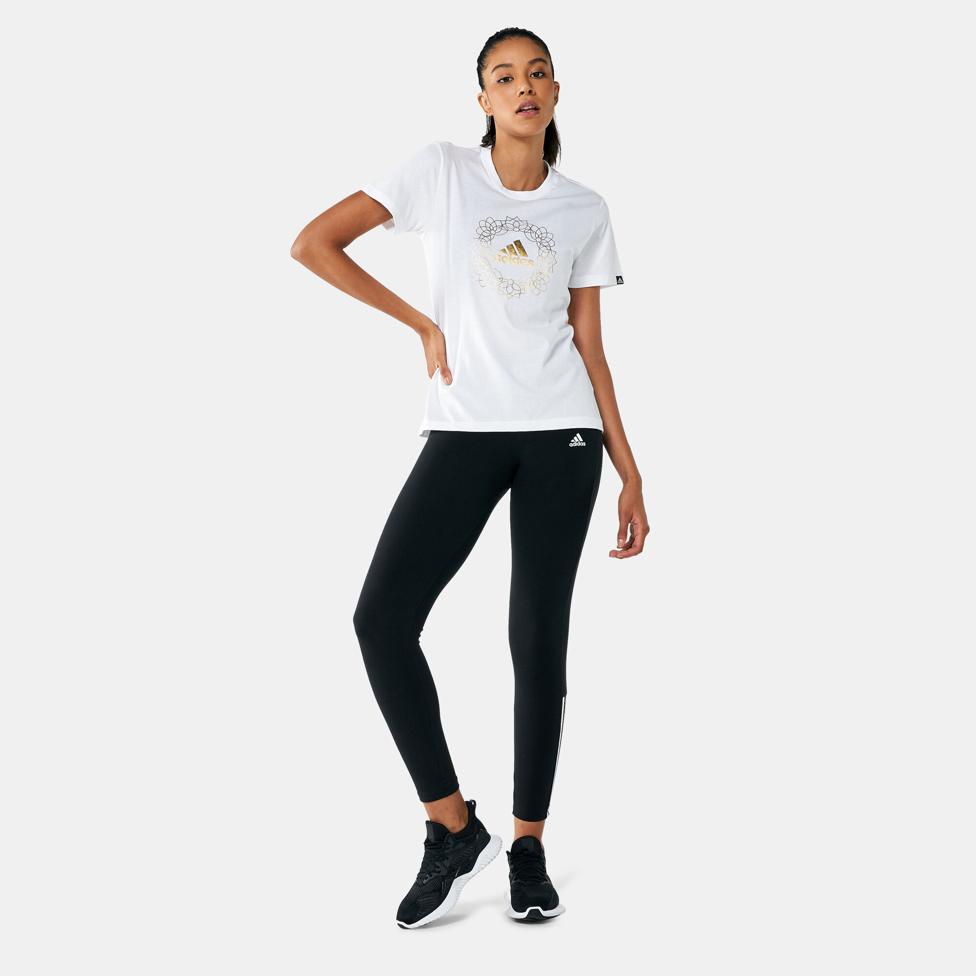 Buy adidas Women s Foil Mandala Graphic T Shirt White in Kuwait SSS