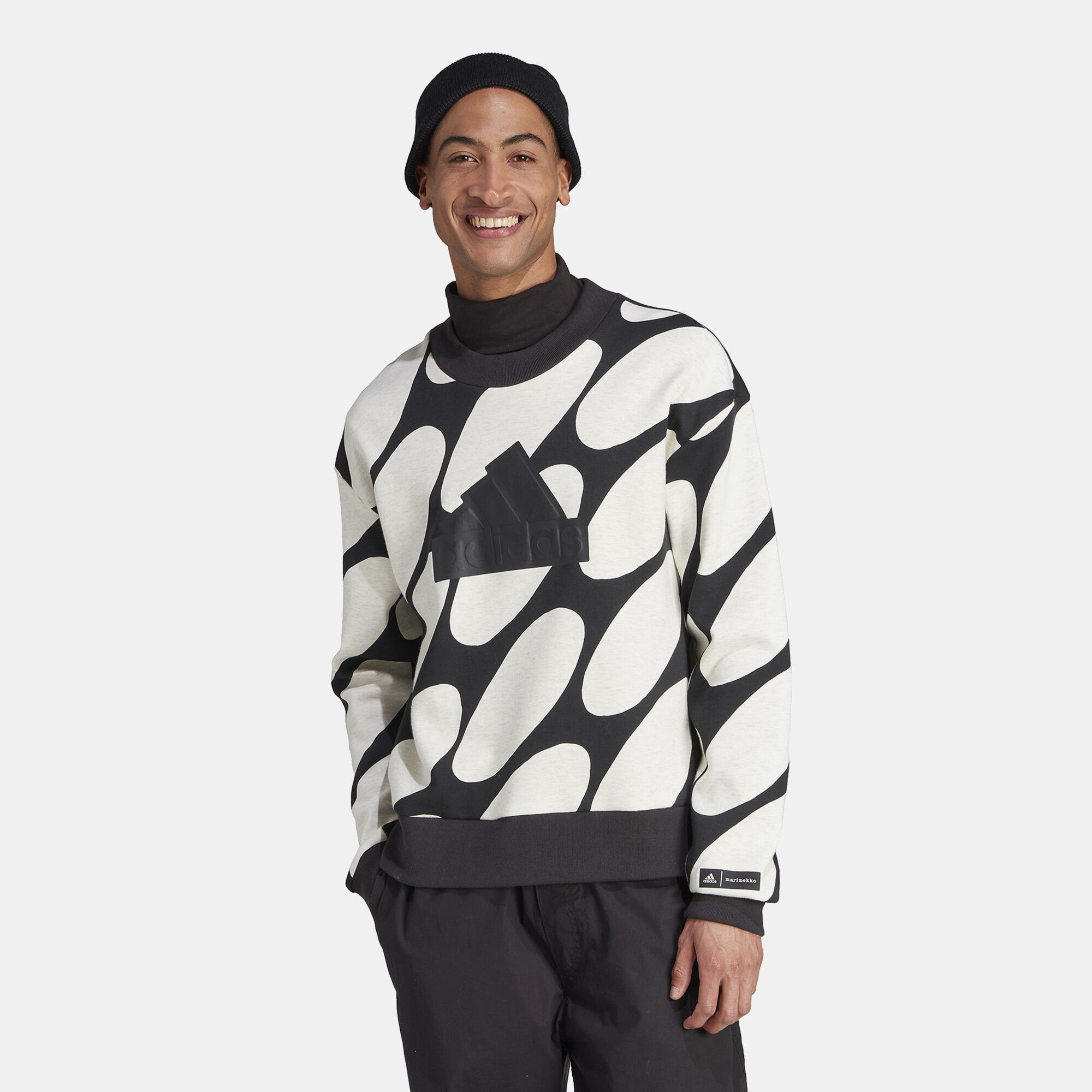 Adidas 3 stripes turtleneck sweatshirt new arrivals