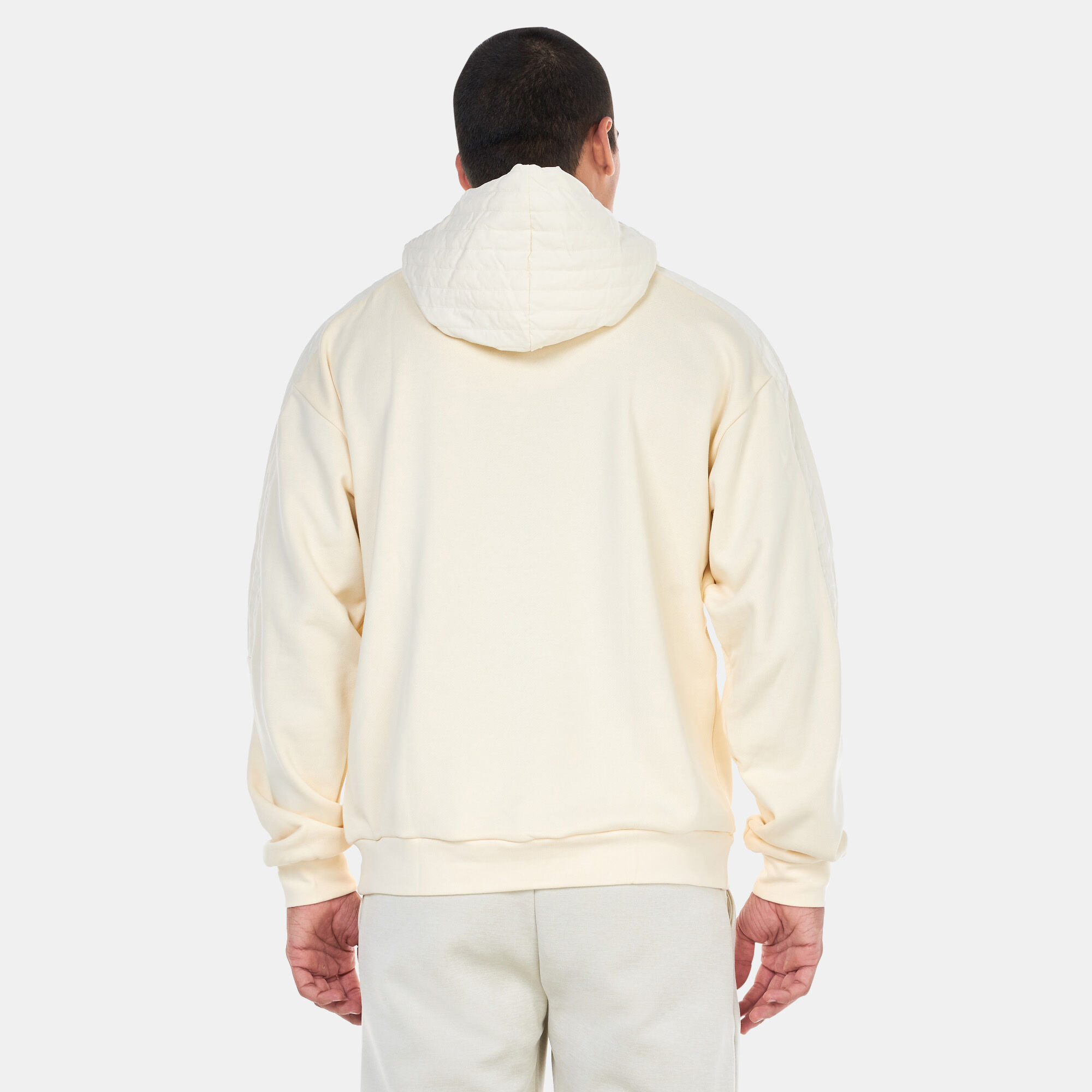 Adidas white quilted hoodie store