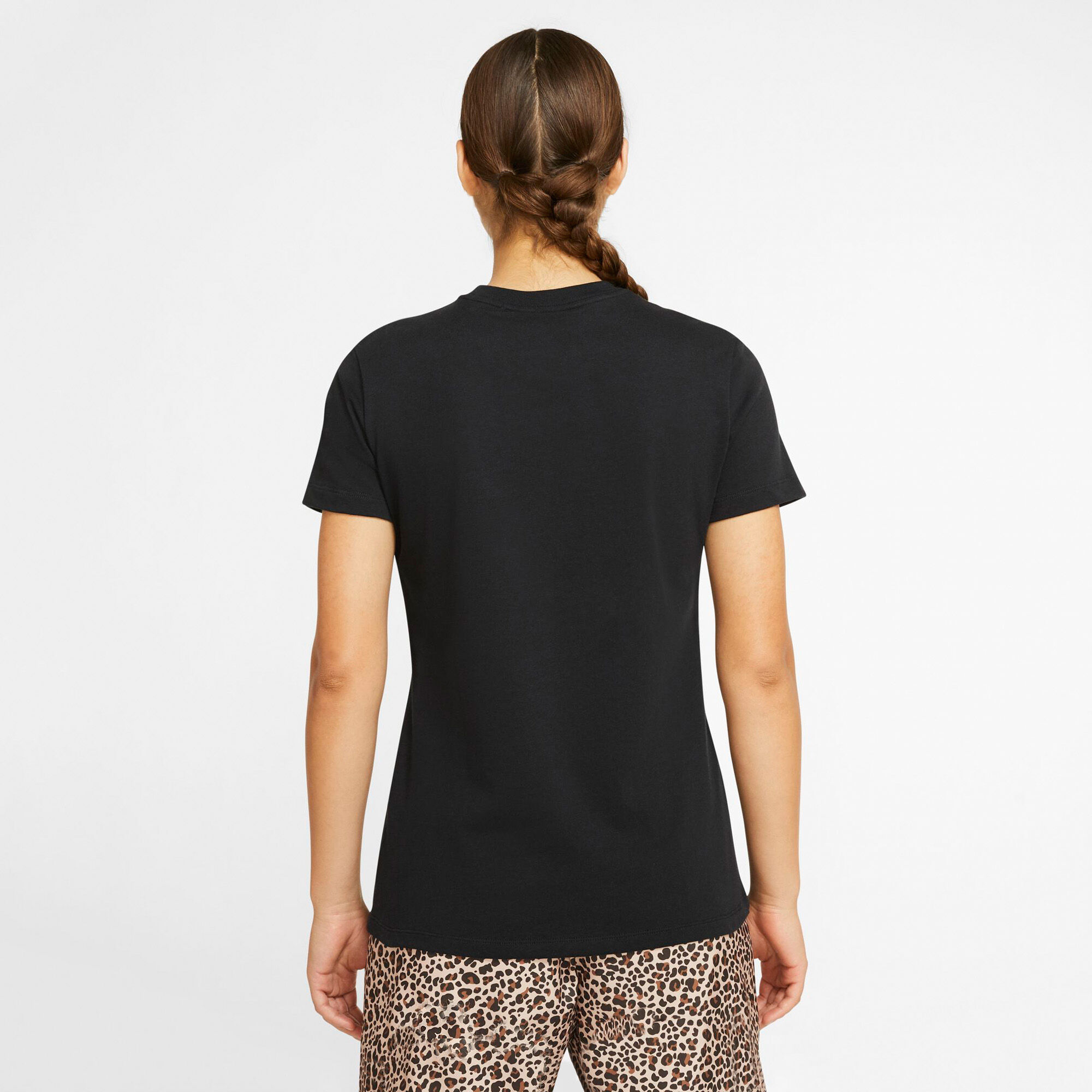 Nike women's red sales animal print crew tee
