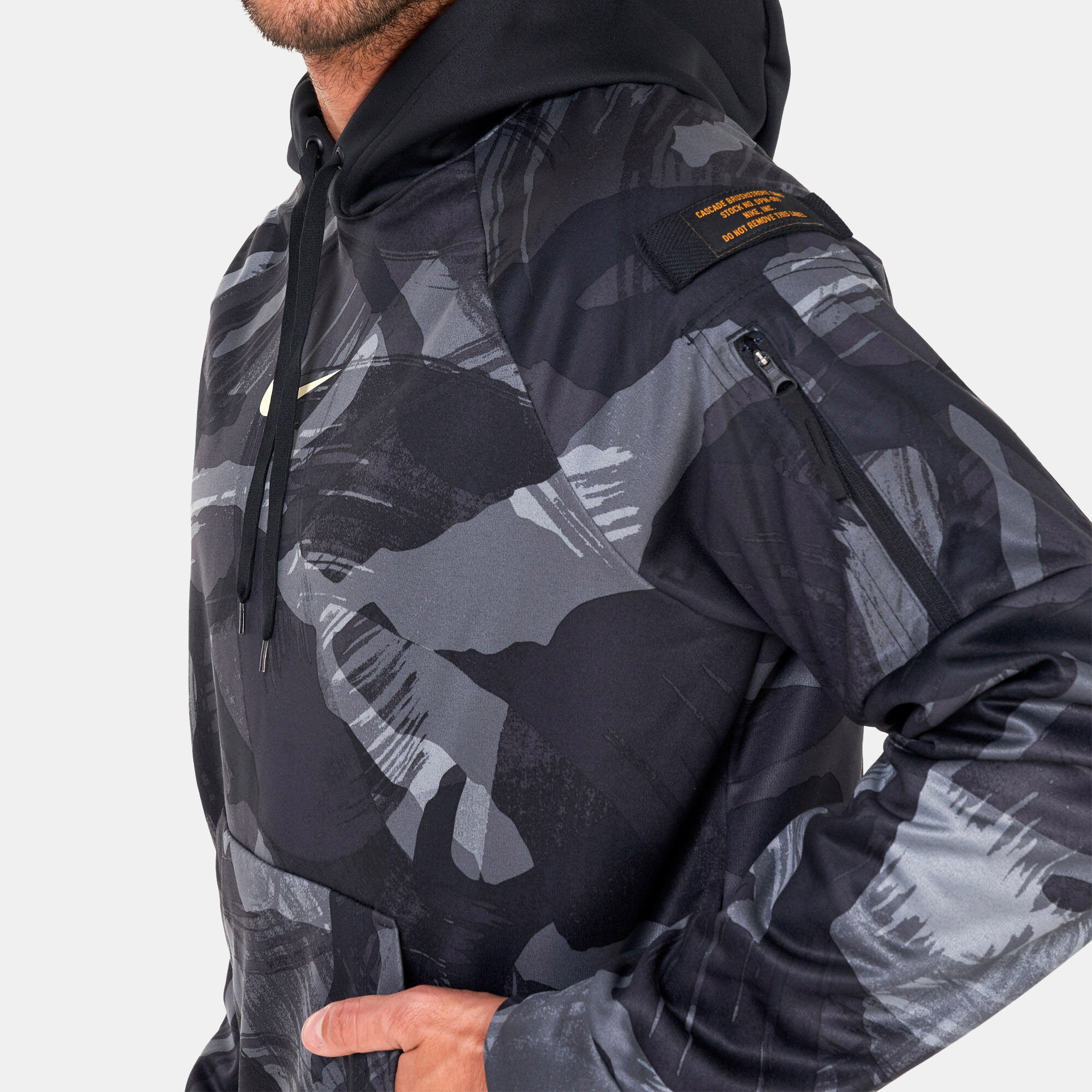 Men s Therma FIT Camo Allover Print Hoodie Black Nike in Kuwait SSS
