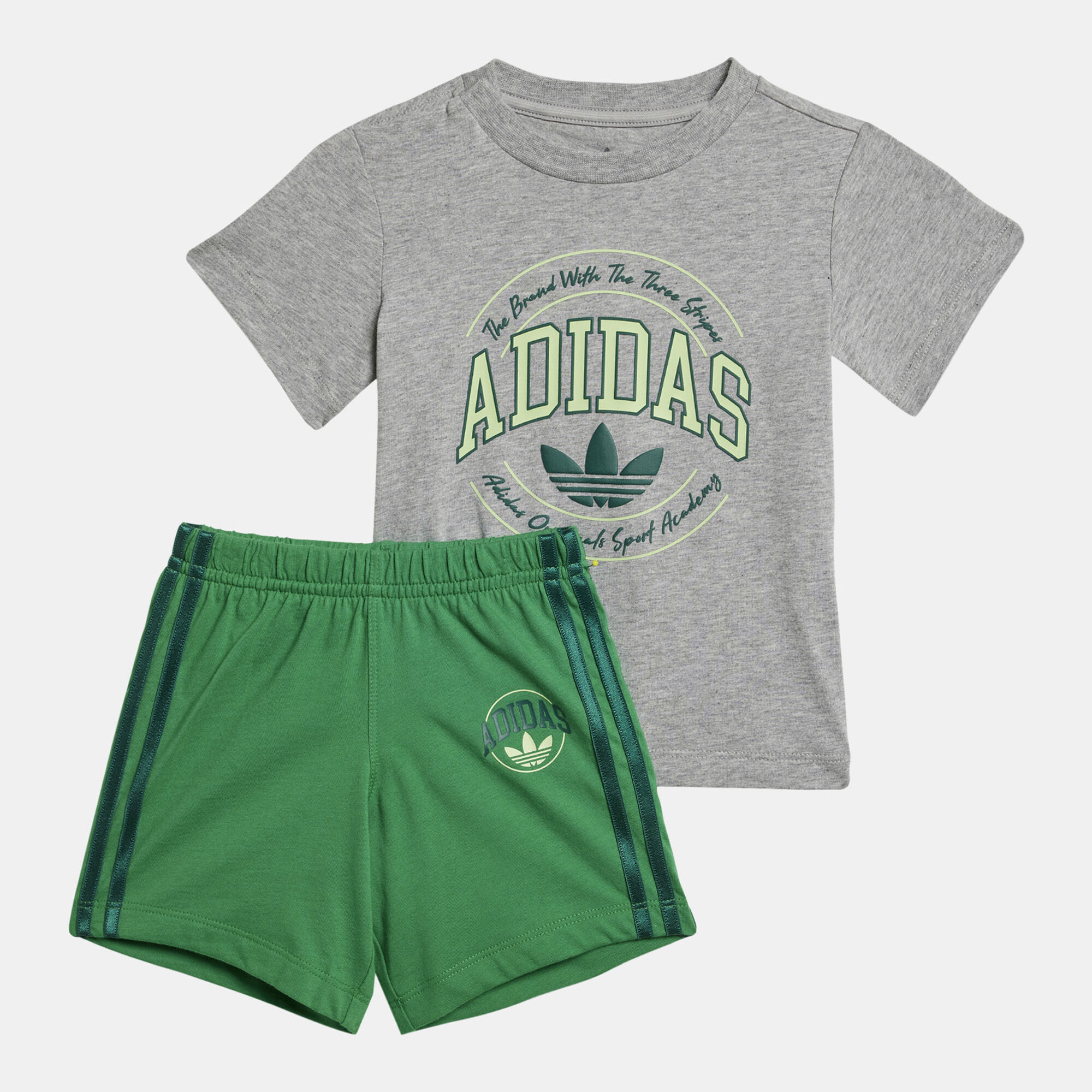 Buy adidas Originals Kids VRCT T Shirt and Short Set Green in Kuwait SSS
