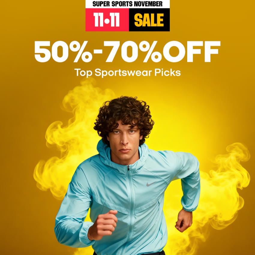 Singles’ Day 11.11 | 50–70% off at Sun & Sand Sports